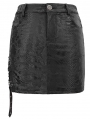Black Gothic Punk Mini Skirt