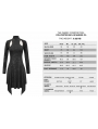 Black Gothic Hollowed-out Long Sleeve Asymmetrical Dress