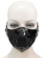 Black Gothic Punk PU Leather Tusk Mask