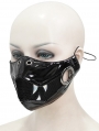 Black Gothic Punk PU Leather Tusk Mask