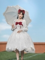 White Romantic Off-the-Shoulder Sweet Lolita OP Dress