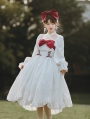 White Romantic Off-the-Shoulder Sweet Lolita OP Dress