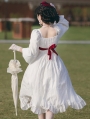 White Romantic Off-the-Shoulder Sweet Lolita OP Dress