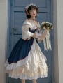 Snow White Off-the-Shoulder Long Sleeve Sweet Lolita OP Dress