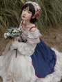 Snow White Off-the-Shoulder Long Sleeve Sweet Lolita OP Dress