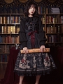 Nightingale and Rose Black Pattern Gothic Lolita JSK Dress