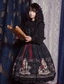 Nightingale and Rose Black Pattern Gothic Lolita JSK Dress