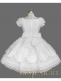 White Short Sleeves Lace Bow Sweet Lolita Dress