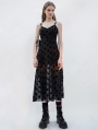 Black Street Fashion Daily Wear Heart Gothic Grunge Long Chiffon Dress