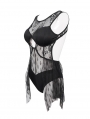 Black Gothic Lace One-Piece Swimsuit