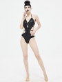 Black Gothic Sexy One-Piece Swimsuit