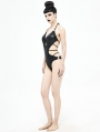 Black Gothic Sexy One-Piece Swimsuit