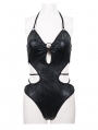 Black Gothic Sexy One-Piece Swimsuit