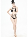 Black Gothic Sexy Two-Piece Bikini Set