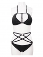 Black Gothic Sexy Two-Piece Bikini Set