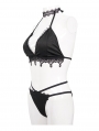 Black Gothic Sexy Lace Two-Piece Swimsuit Set