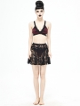 Black Gothic Lace Short Skirt