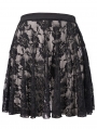 Black Gothic Lace Short Skirt