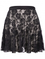 Black Gothic Lace Short Skirt