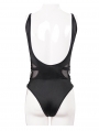 Black Gothic Punk One-Piece Swimsuit