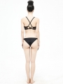 Black Gothic Bat Two-Piece Bikini Set