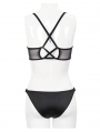 Black Gothic Bat Two-Piece Bikini Set