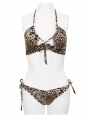 Leopard Gothic Sexy Two-Piece Bikini Set