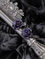 Purple Rose Gothic Stud Earrings