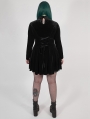 Black Gothic Velvet Dark Night Vines Short Plus Size Dress