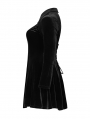 Black Gothic Velvet Dark Night Vines Short Plus Size Dress