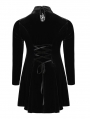 Black Gothic Velvet Dark Night Vines Short Plus Size Dress