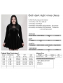 Black Gothic Velvet Dark Night Vines Short Plus Size Dress