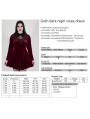 Wine Red Gothic Velvet Dark Night Vines Short Plus Size Dress