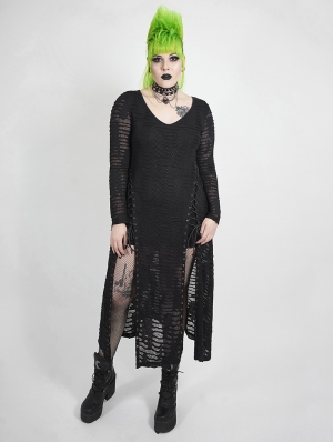 Back Gothic Punk Dark Snake Scale Long Plus Size Dress