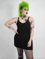 Black Gothic Punk Sexy Plus Size Short Dress