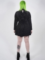 Black Gothic Velvet Heart Long Sleeve Short Plus Size dress