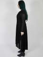 Black Gothic Dark Moon Long Hooded Plus Size Coat for Women