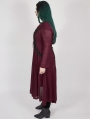 Red Gothic Dark Moon Long Hooded Plus Size Coat for Women