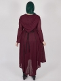 Red Gothic Dark Moon Long Hooded Plus Size Coat for Women