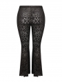 Dark Gothic Velvet Plus Size Flared Pants for Women