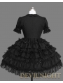 Black Short Sleeves Sweet Gothic Lolita Dress