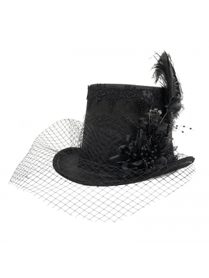 Black Vintage Gothic Party Unisex Hat