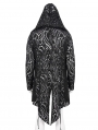 Black Gothic Hooded Long Trench Coat for Men