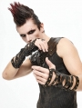 Brown PU Leather Gothic Punk Unisex Gloves