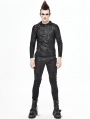 Black Gothic Punk Long Pants for Men