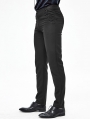 Black Vintage Gothic Party Simple Long Pants for Men