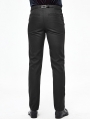 Black Vintage Gothic Party Simple Long Pants for Men