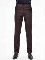 Dark Red Vintage Gothic Party Simple Long Pants for Men