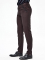 Dark Red Vintage Gothic Party Simple Long Pants for Men