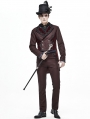 Dark Red Vintage Gothic Party Simple Long Pants for Men